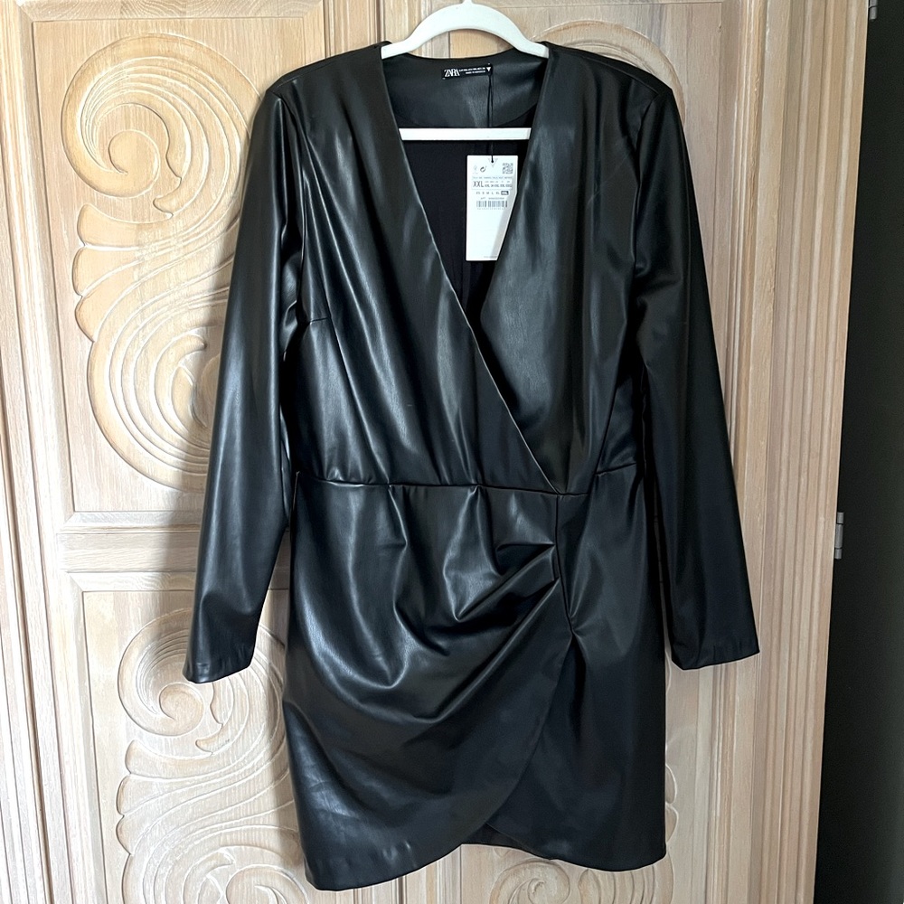 ZARA dress . Not real leather . Gorgeous